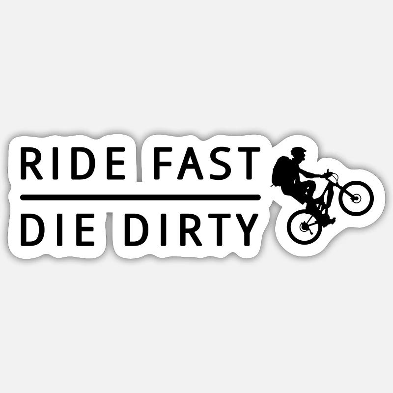 Vélo presque la dirty - Sticker taille S (10 x 10 cm) - blanc mat