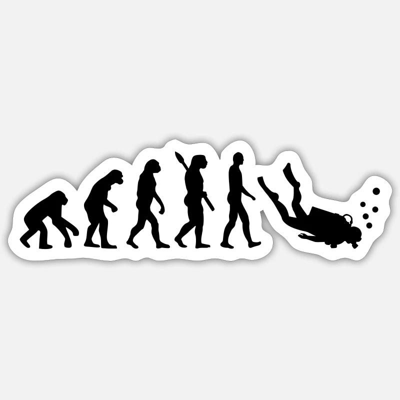 Evolution Scuba Diving - Sticker size S (10 x 10 cm) - white matte