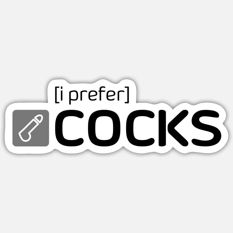 [i prefer] COCKS Sticker Größe S (10 x 10 cm)