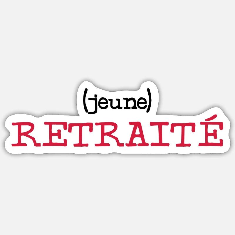 (Young) Retired - Sticker size S (10 x 10 cm) - white matte