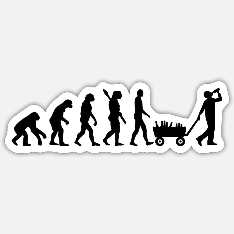 Evolution Alcohol - Sticker size S (10 x 10 cm) - white matte
