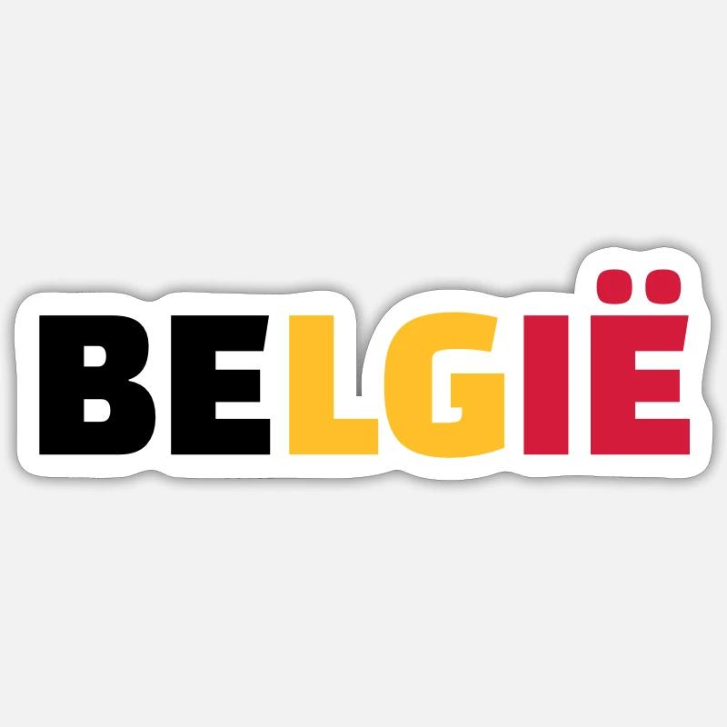 Belgie - Sticker size S (10 x 10 cm) - white matte