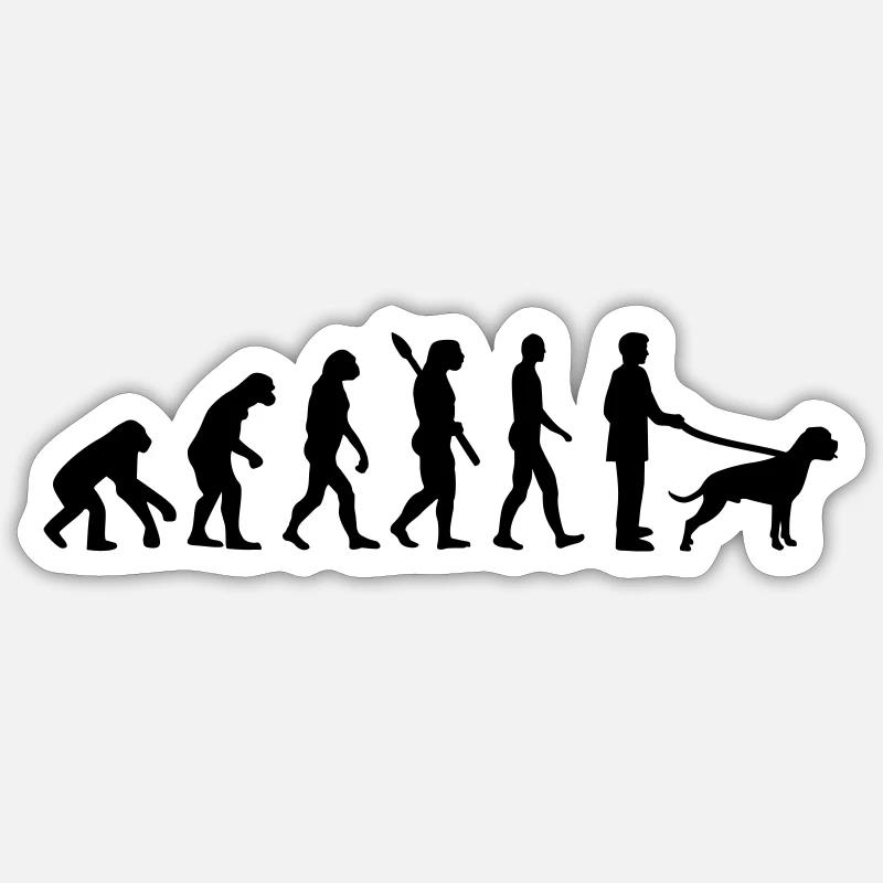 Boxer - Sticker taille S (10 x 10 cm) - blanc mat