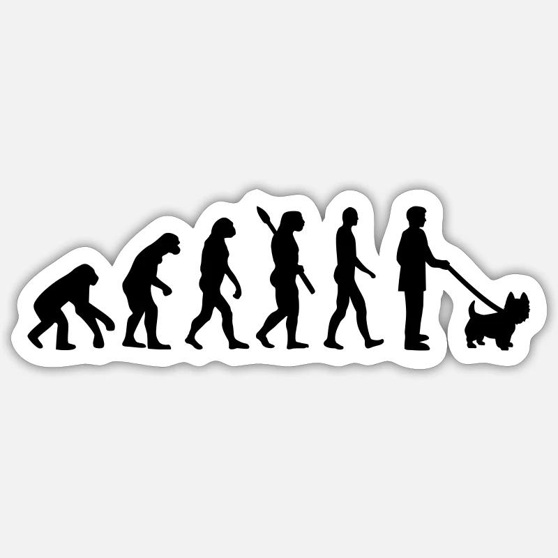 Westie - Sticker taille S (10 x 10 cm) - blanc mat