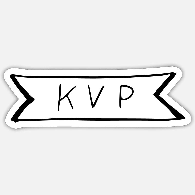 KVP - Sticker taille S (10 x 10 cm) - blanc mat