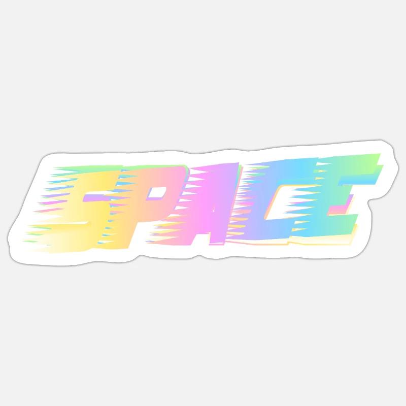 Space - Sticker size S (10 x 10 cm) - white matte