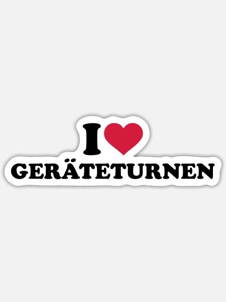 Geräteturnen - Sticker Größe S (10 x 10 cm) - Mattweiß