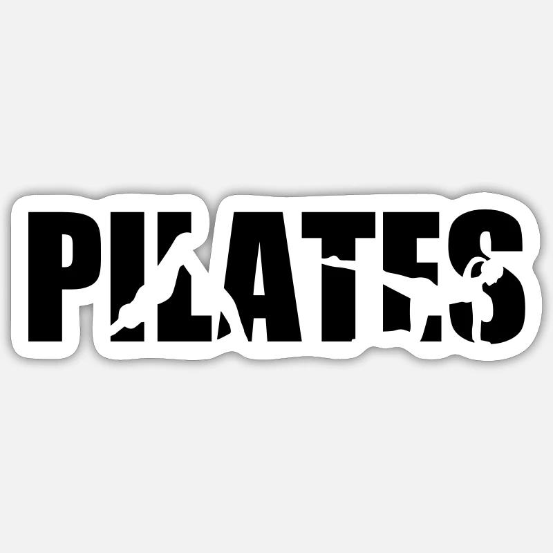 Pilates - Sticker size S (10 x 10 cm) - white matte
