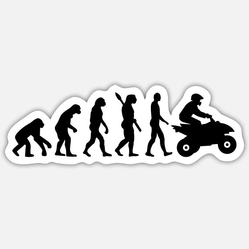 Quad - Sticker taille S (10 x 10 cm) - blanc mat
