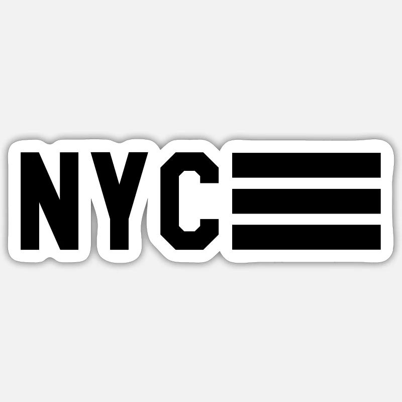 NYC - Sticker taille S (10 x 10 cm) - blanc mat