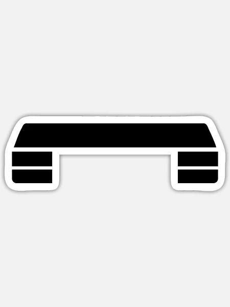 Aerobic - Sticker Größe S (10 x 10 cm) - Mattweiß
