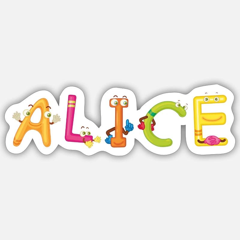 Alice - Sticker size S (10 x 10 cm) - white matte