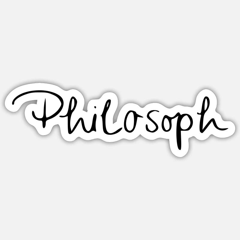 philosopher - Sticker size S (10 x 10 cm) - white matte
