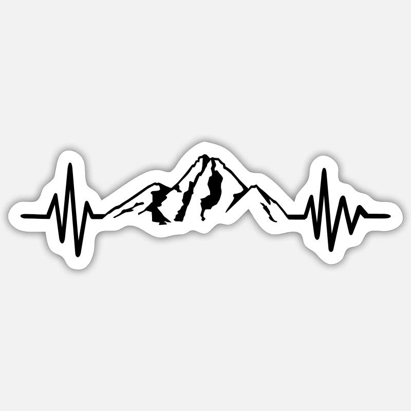 Mountain - Sticker size S (10 x 10 cm) - white matte