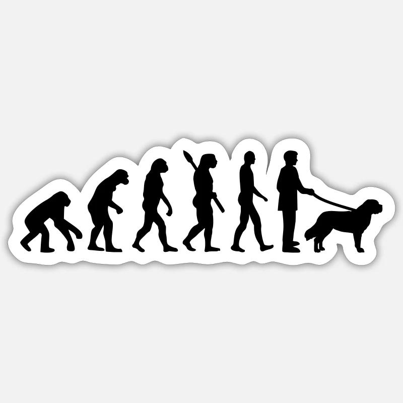 St. bernard - Sticker size S (10 x 10 cm) - white matte