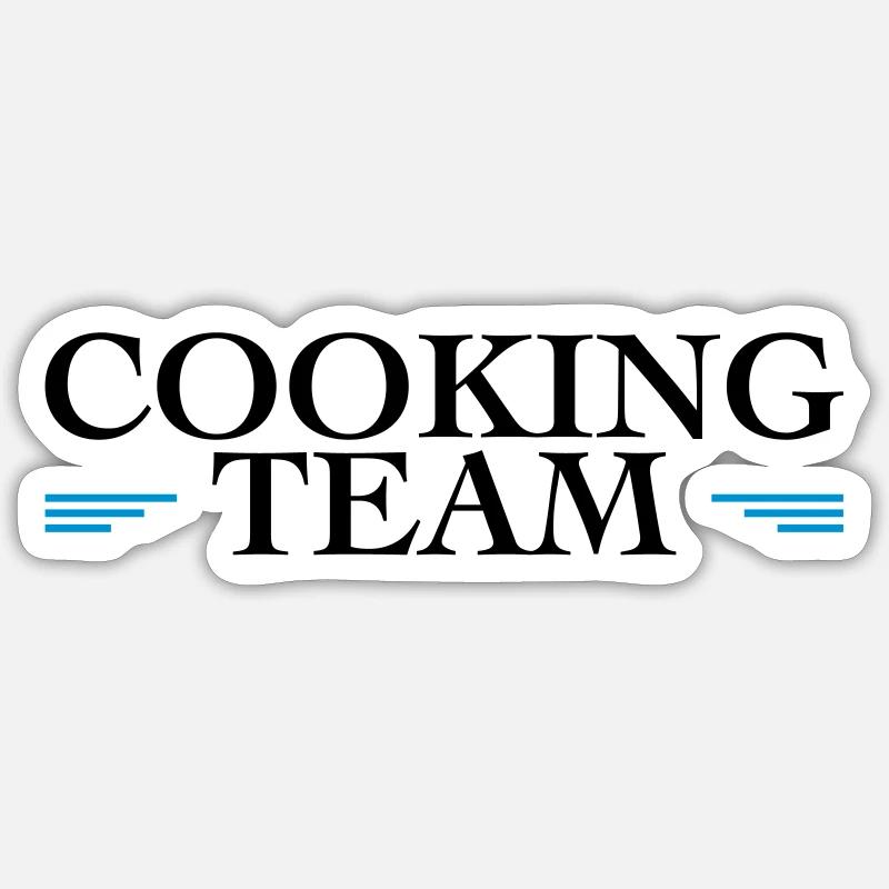 Kitchen team - Sticker size S (10 x 10 cm) - white matte