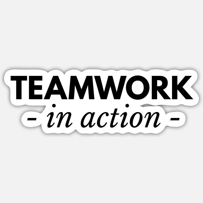 teamwork - Sticker size S (10 x 10 cm) - white matte