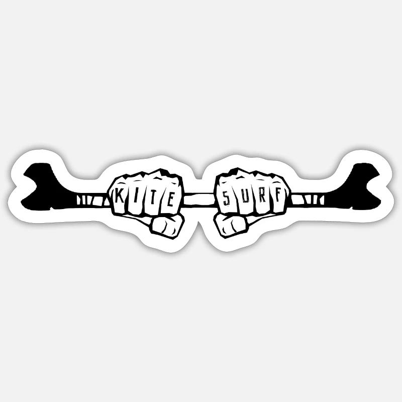 KITESURF - Sticker Größe S (10 x 10 cm) - Mattweiß