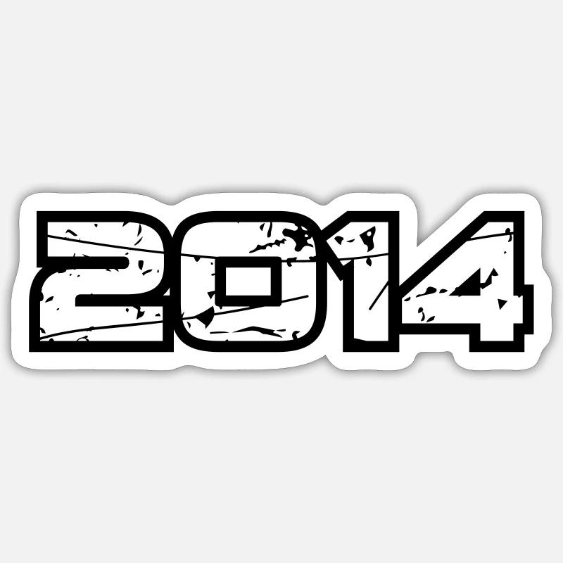 2014 - Sticker size S (10 x 10 cm) - white matte