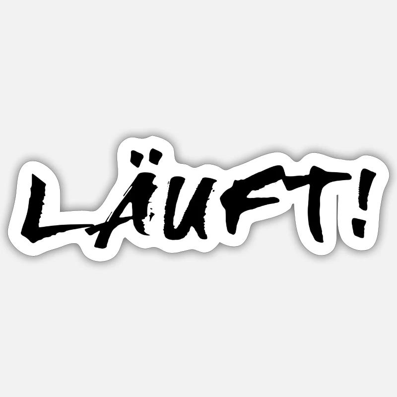 Läuft! - Sticker Größe S (10 x 10 cm) - Mattweiß