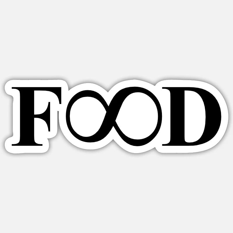 Aliments - Sticker taille S (10 x 10 cm) - blanc mat
