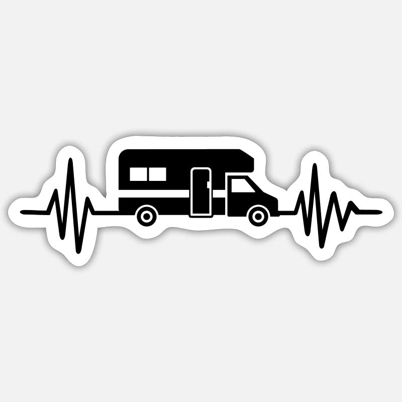 Camper - Sticker size S (10 x 10 cm) - white matte