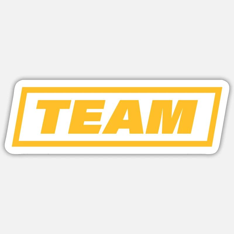 TEAM BOX LOGO - Sticker size S (10 x 10 cm) - white matte