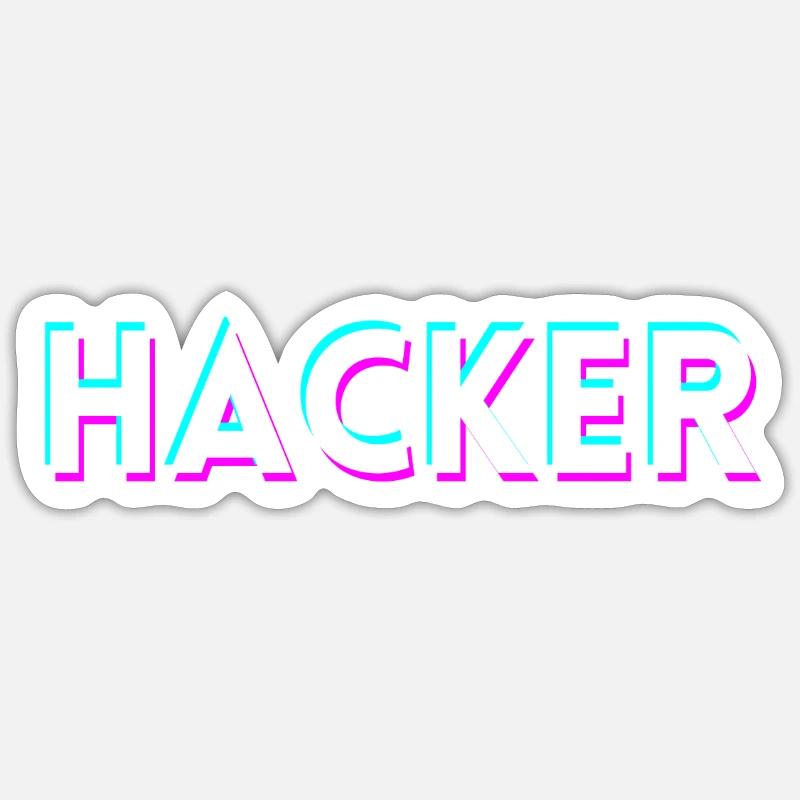 hacker. cadeau Sticker taille S (10 x 10 cm)
