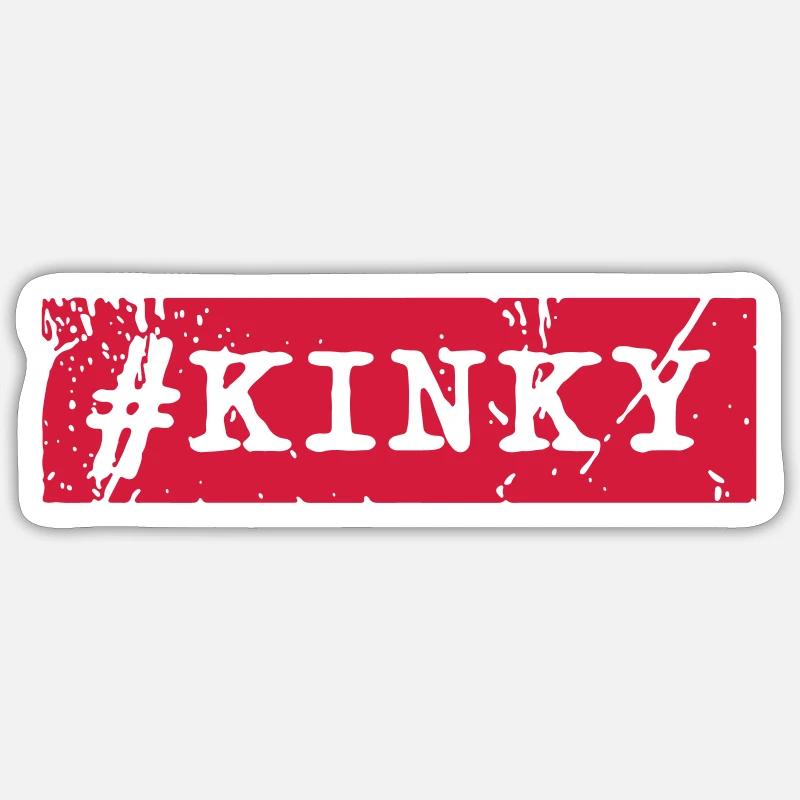 #KINKY - Sticker size S (10 x 10 cm) - white matte