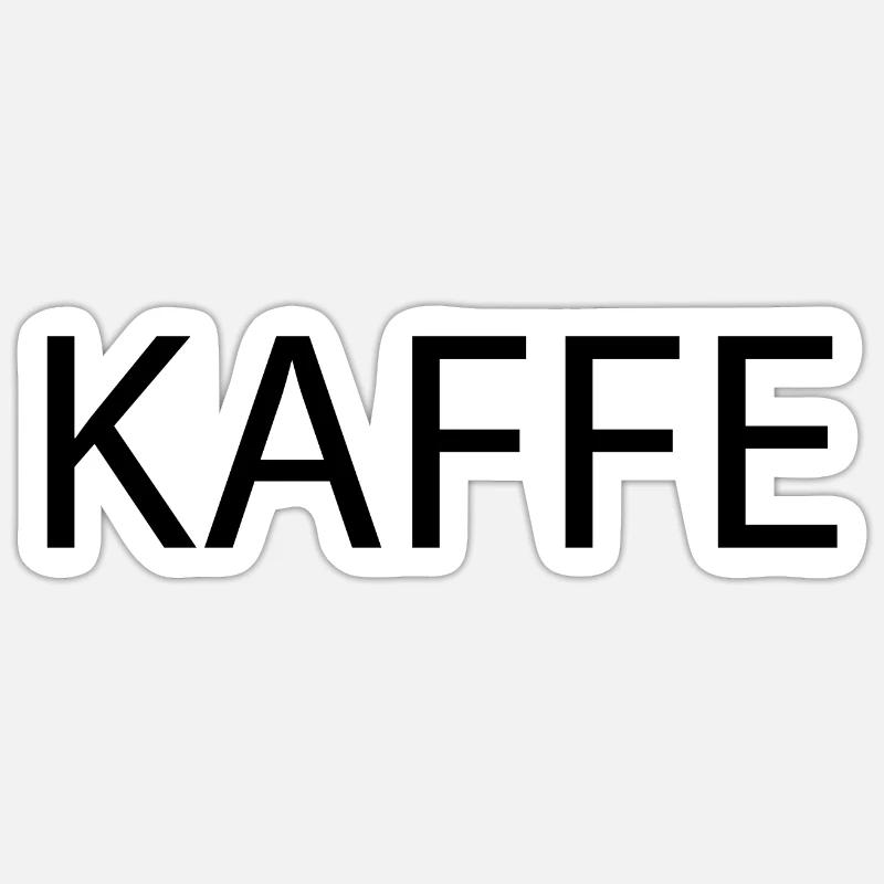 Kaffee - Sticker Größe S (10 x 10 cm) - Mattweiß