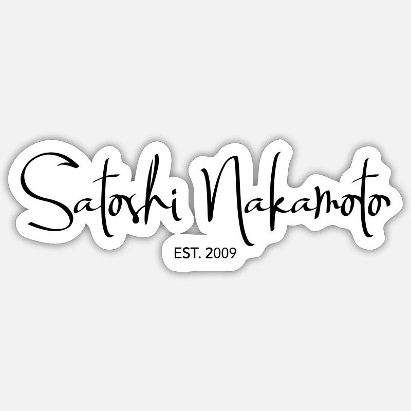 Satoshi Nakamoto Bitcoin Crypto Inventor Sticker size S (10 x 10 cm)