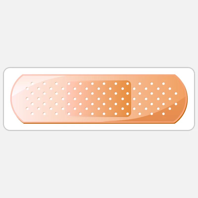 pansement pensement - Sticker taille S (10 x 10 cm) - blanc mat