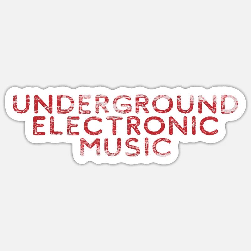 Techno Trance DNB | Musique électronique underground Sticker taille S (10 x 10 cm)