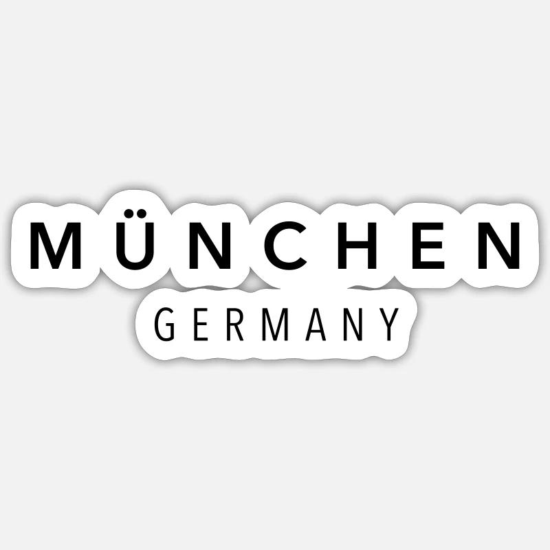 MÜNCHEN - Sticker Größe S (10 x 10 cm) - Mattweiß