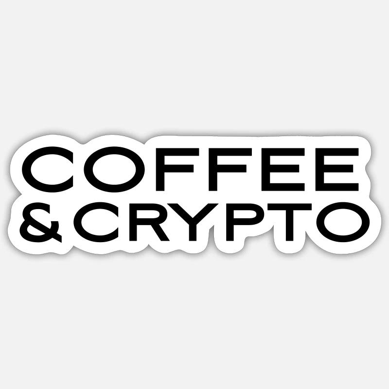 coffee crypto - Sticker size S (10 x 10 cm) - white matte