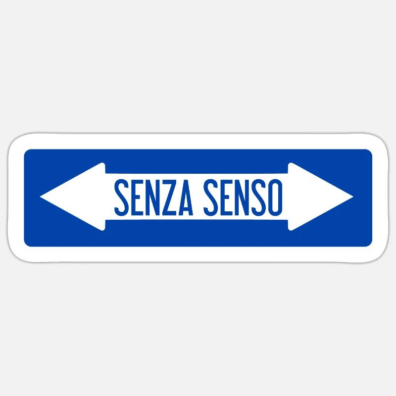 Signe de route de non-sens Sticker taille S (10 x 10 cm)