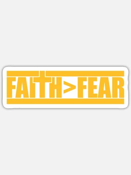 Kreuz Gott Faith - Sticker Größe S (10 x 10 cm) - Mattweiß