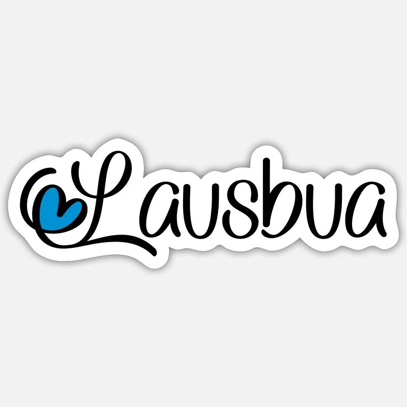 Lausbua - Sticker Größe S (10 x 10 cm) - Mattweiß
