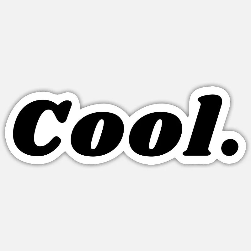 Cool - Sticker taille S (10 x 10 cm) - blanc mat
