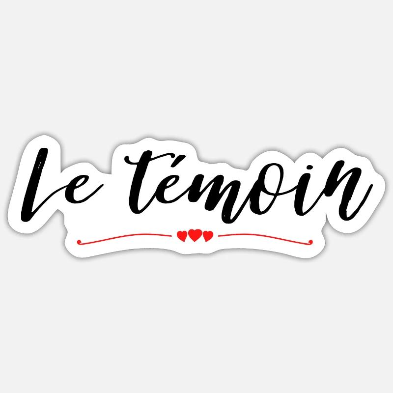 Le témoin - Sticker taille S (10 x 10 cm) - blanc mat