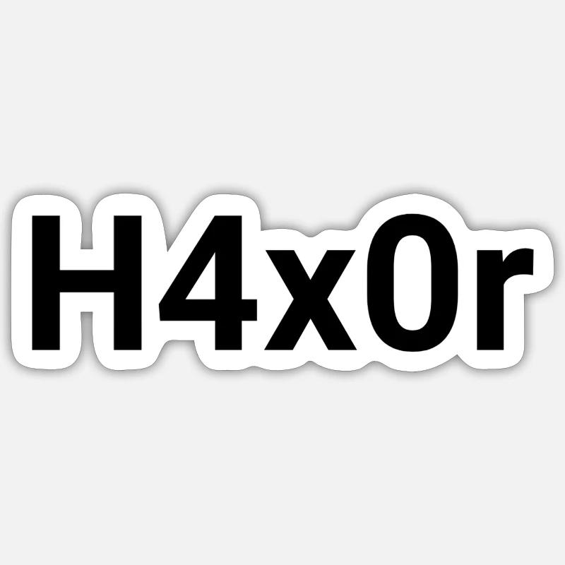H4x0r | Design de Hacker 2.0 Sticker taille S (10 x 10 cm)