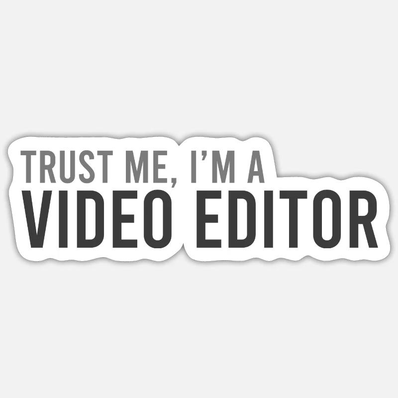Stolzer Video-Editor - Sticker Größe S (10 x 10 cm) - Mattweiß