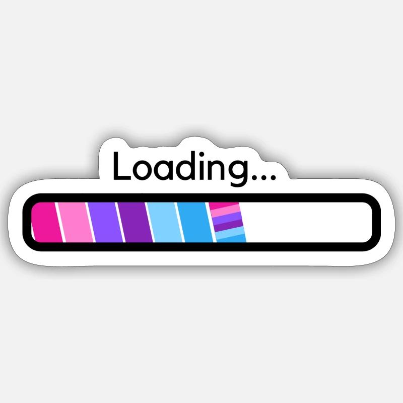Bi energy Loading - Sticker Größe S (10 x 10 cm) - Mattweiß