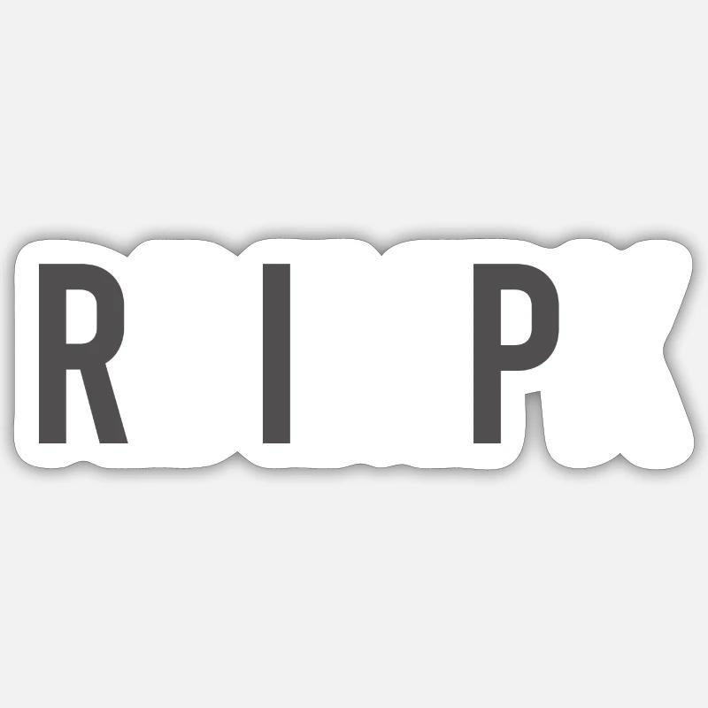 RIP DMX - Sticker Größe S (10 x 10 cm) - Mattweiß