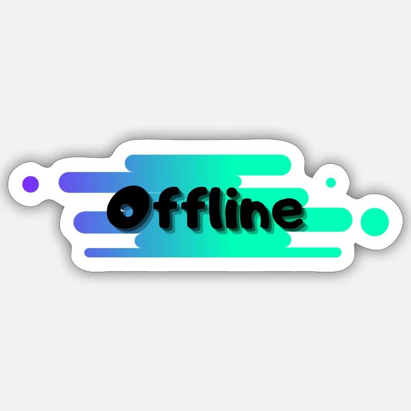 offline - Sticker size S (10 x 10 cm) - white matte