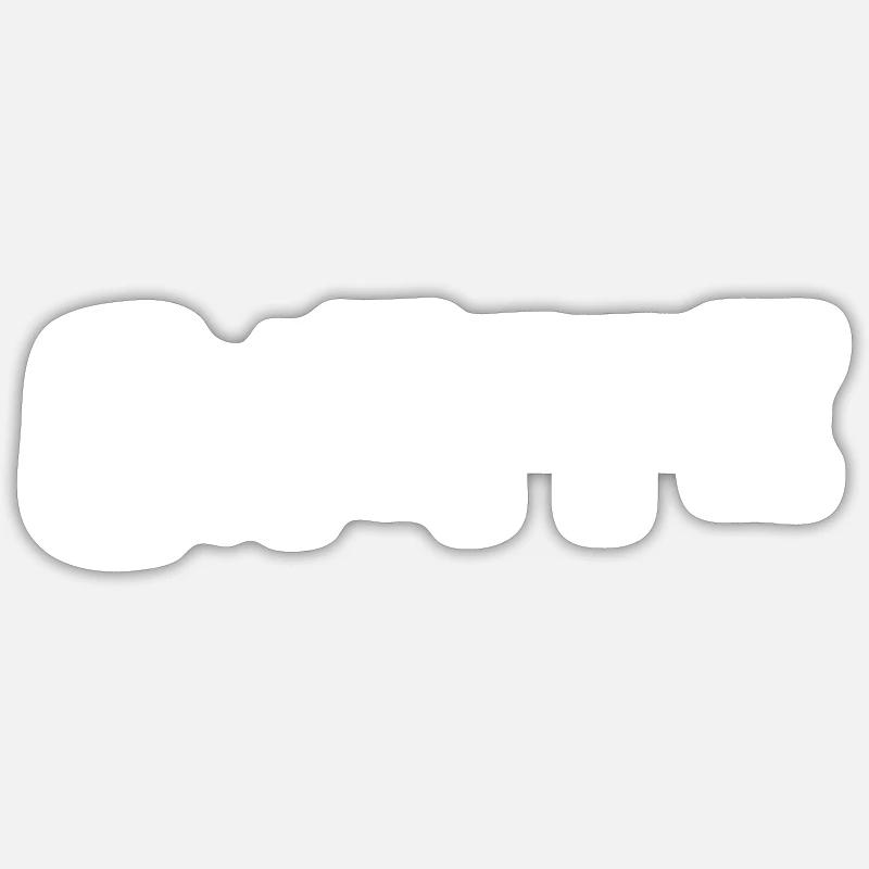 Head - Sticker size S (10 x 10 cm) - white matte