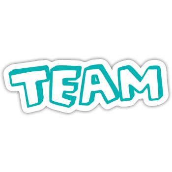 team - Sticker size S (10 x 10 cm) - white matte - Front