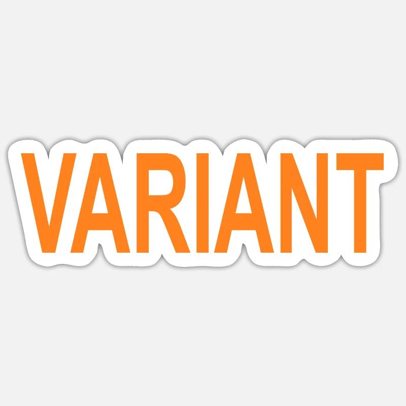 orange VARIANT backprint - Sticker size S (10 x 10 cm) - white matte