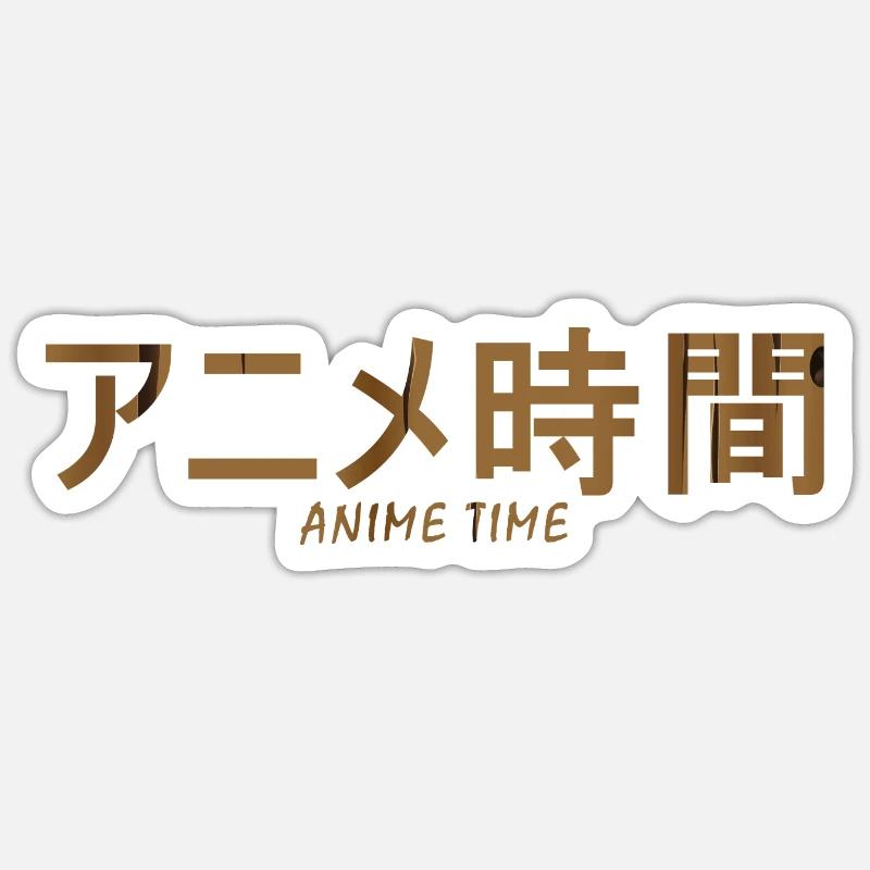 anime time - Sticker Größe S (10 x 10 cm) - Mattweiß