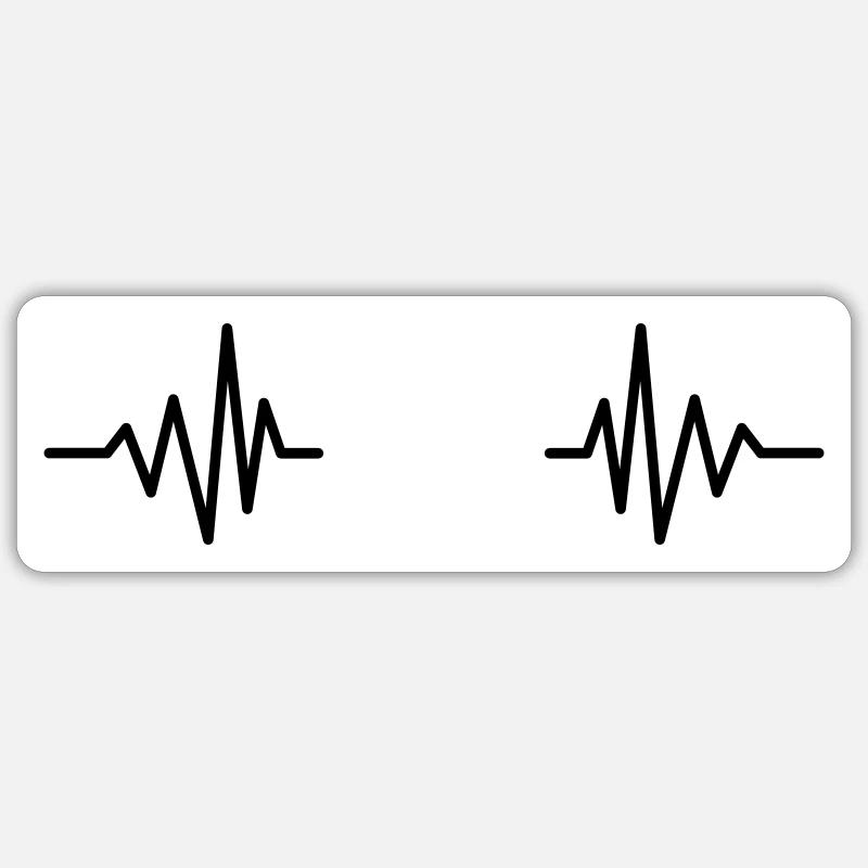 Heartbeat symbol Customizable Sticker size S (10 x 10 cm)